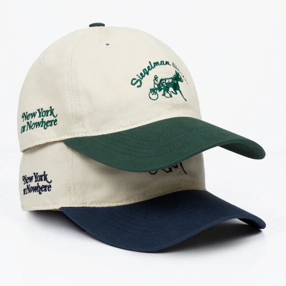 Siegelman Stable x New York or Nowhere Two Tone Cream and Navy Dad Hat - Picture 1 of 6